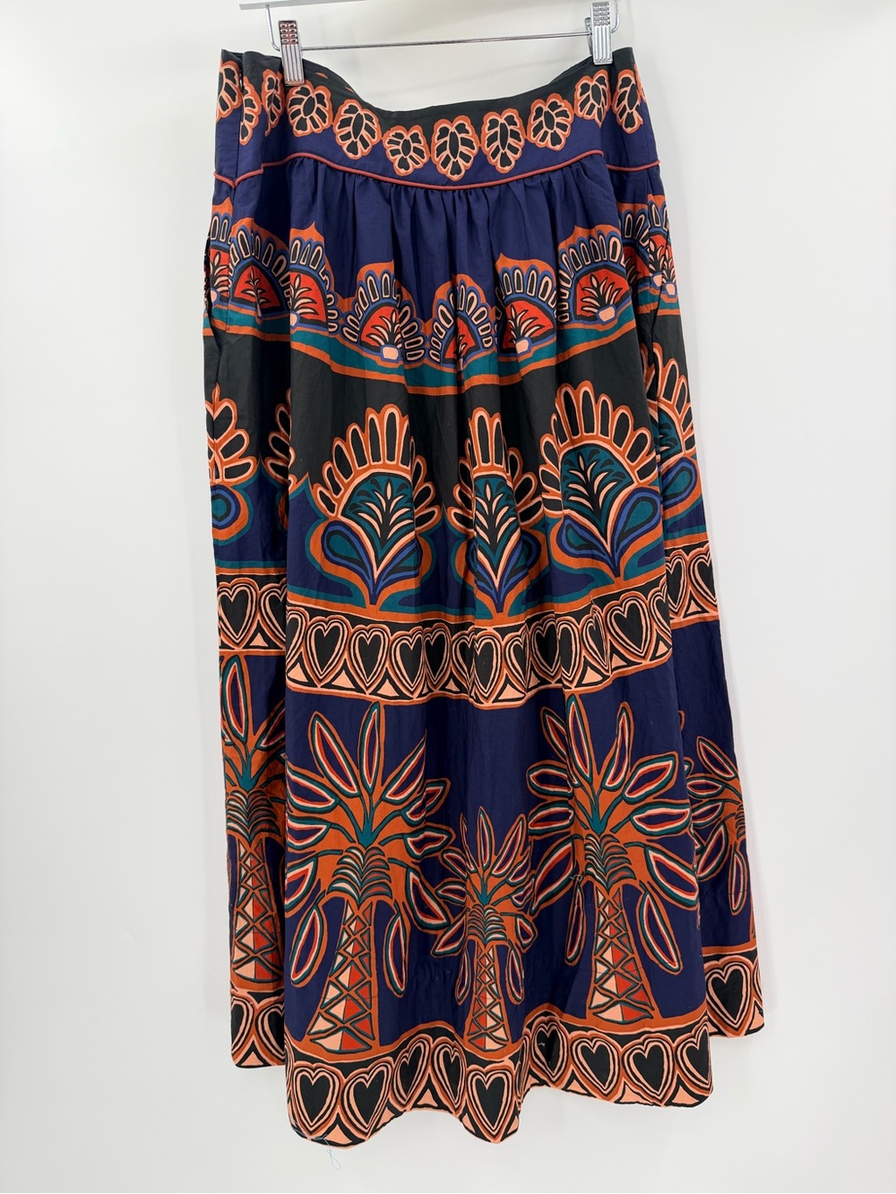 Farm Rio Anika Tapestry Midi Skirt In Ainika Tapestry 100% Cotton Large - Picture 8 of 8